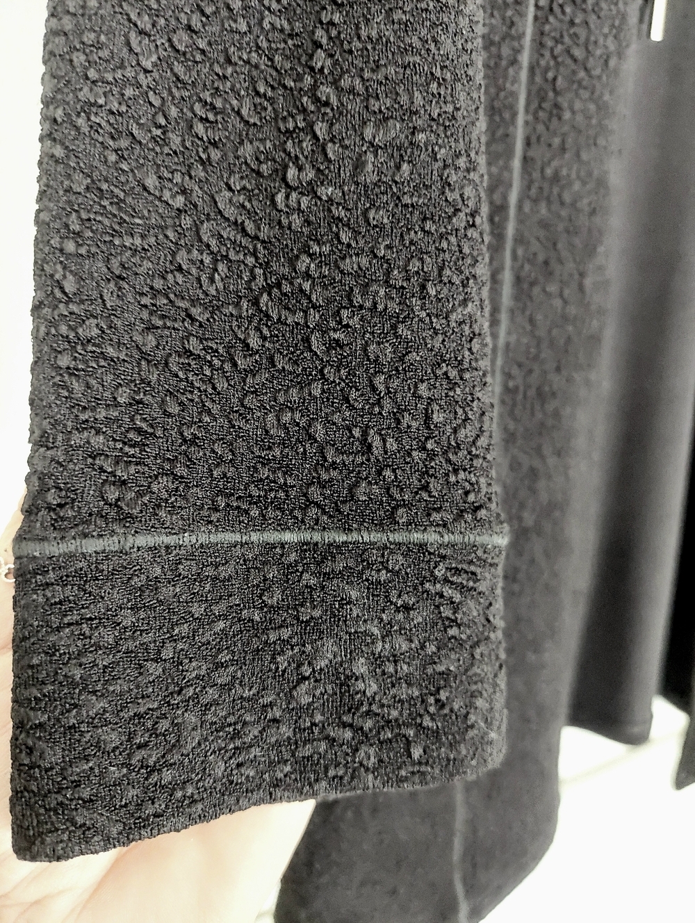 Eva Varro Barcelona Pebble Textured Knit Jacket in Black Size L - Picture 8 of 14